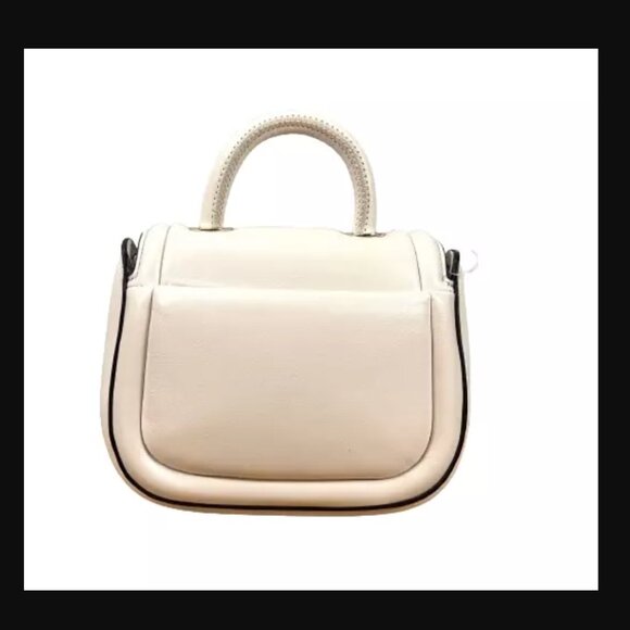 Kate Spade New York White Top Handle Puffy Smooth Leather Crossbody - Picture 3 of 4